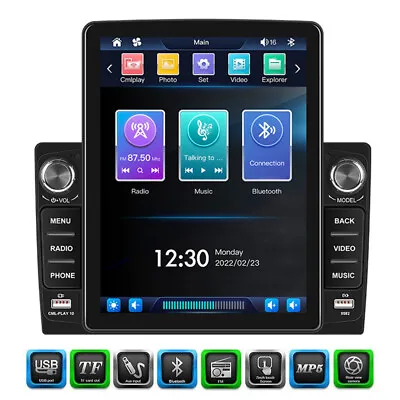 9.5in Double 2Din Car For Apple Carplay Stereo Radio Bluetooth Mirror Link FM • $127.41