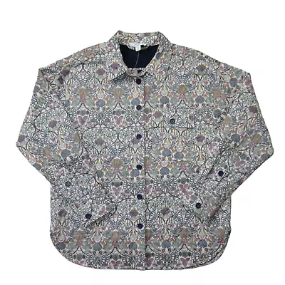 NWT J. Crew Relaxed-fit Quilted Shirt-Jacket In Liberty® Morris Print Floral 2 • $205.58