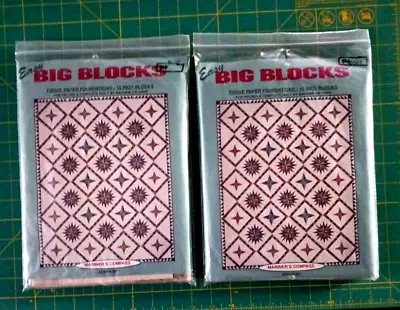2 Easy Big Blocks McCall's Tissue Paper Foundations 15   Quilt MARINER'S COMPASS • $30
