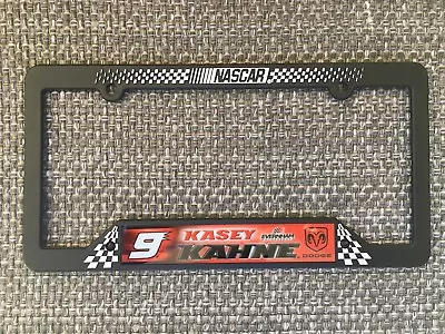 #9 Kasey Kahne NEW NASCAR Black Plastic License Plate Frame Made In USA  • $11.95