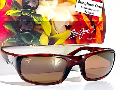 NEW Maui Jim STINGRAY Tortoise POLARIZED HCL Bronze GLASS Lens Sunglass H103-10 • $244.88