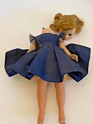 Vintage 1950’s Madame Alexander 10” Cissette Doll For Repair Tagged Blue Dress • $23.50