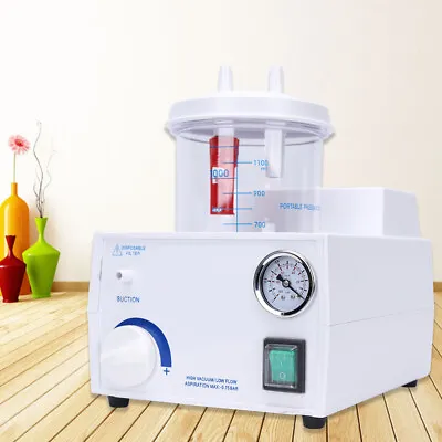 Vacuum Phlegm Quiet Suction Unit Portable Medical Emergency Aspirator Machine • $131.10