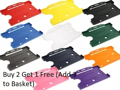 £1.75 • Buy ID Card Holder Work Pass Photo Badge Holder For Lanyards And Badge Reels Etc.
