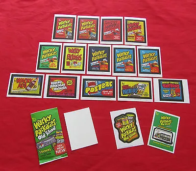 Wacky Packages Old School 4 White Insert Sticker Set 16/16  Mint • $14.95