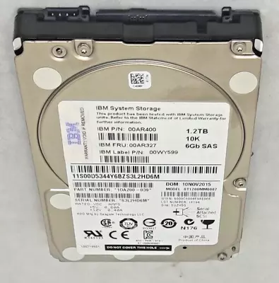 £12.96 • Buy 1.2TB IBM Seagate ST1200MM0007 00AR327 15mm 2.5  SAS HDD Hard Disk Drive