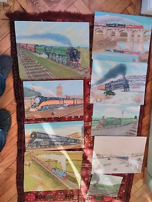 Railway Watercolour Painting Collection Steam Train • £15