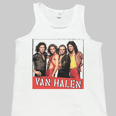 Van Halen Metal Rock T-shirt Sleeveless Vest Top White Unisex S-2XL • £14.99