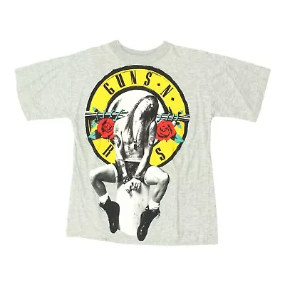 Guns N Roses Mens Grey Helter Skelter Tshirt | Vintage 90s Heavy Metal Band VTG • £200