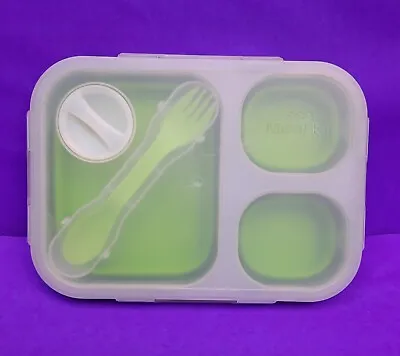 Eco Lunch Box Smart Planet Collapsible 3 Compartments W/ Utensil Spork • $10.95