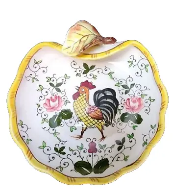 Vintage Rooster & Roses Candy Dish Early Provincial  By Ucagco Made In Japan • $19.99