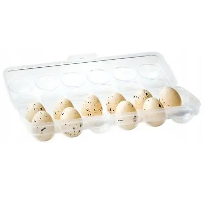 12 Eggs Holder With Lid Egg Storage Box Container Fridge Clear BPA-Free Plastic • £5.49