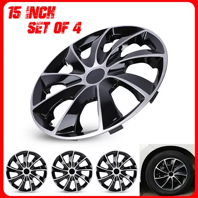 15  Set Of 4 Universal Wheel Covers Snap On Full Hub Caps Fit R15 Tire&Steel Rim • $43.99