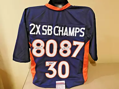 Terrell Davis Ed McCaffrey Rod Smith Signed Broncos 2X SB Champs Jersey JSA COA • $489.95