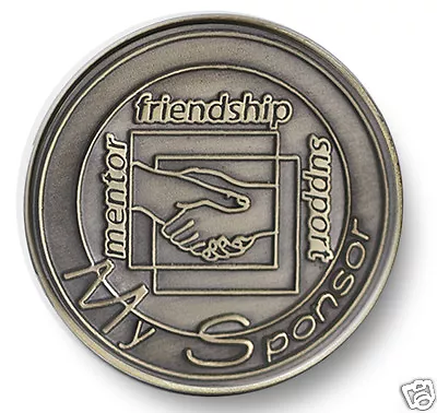 Bronze Handshake Sponsor  AA/NA 12 Step Program Recovery Coin/ Chip/Token • $6.99