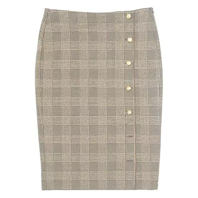 POLO RALPH LAUREN Womens Pencil Skirt Black Knee Length Check S • £20.99