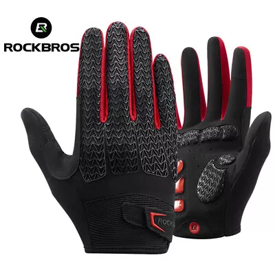 ROCKBROS Cycling Non-slip Touch Screen Gloves MTB Thermal Waterproof Bike Gloves • $25.79