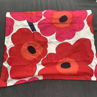 Marimekko  Unikko Red  Pink Poppies Standard Sham • $24