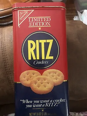 Vtg Collectible Limited Edition 1987 Square Ritz Cracker Tin Canister  • $23