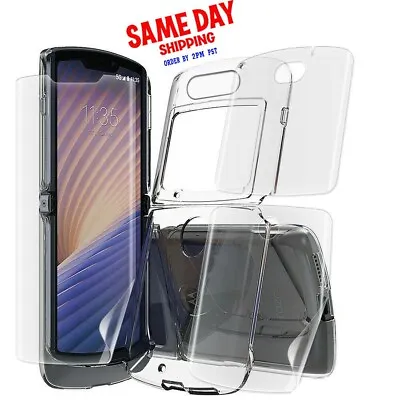 Premium 4in1 (inner+Outer+Back) Film PC Cover For Motorola Razr 5G (2020) Phone • $30.93