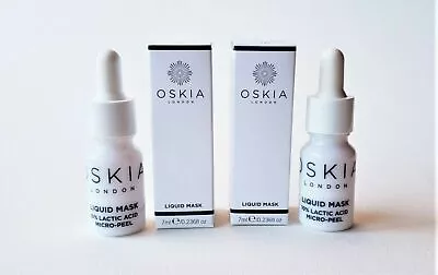 Oskia Liquid Mask 10% Lactic Acid Micro-peel 7ml 0.236 Oz Travel Set X 2= .14ml • $11.45