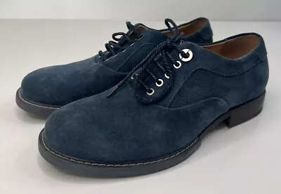 Vintage Foundry The Travertine Oxford Blue Suede Lace Up Preppy VF1144SE Men's 8 • $65