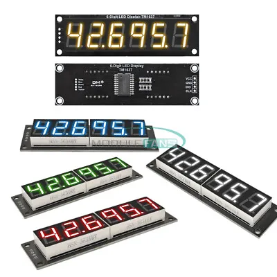 Digital 0.56  Inch 6-Digit 7-Segment LED Display TM1637 Tube Module 5 Colors • $3.49