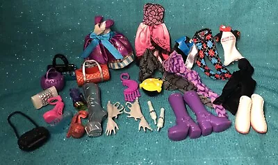 Mattel MONSTER  & Ever AfterHIGH Lot Of Clothing Single Shoes Purses Arms/hands • $28.49