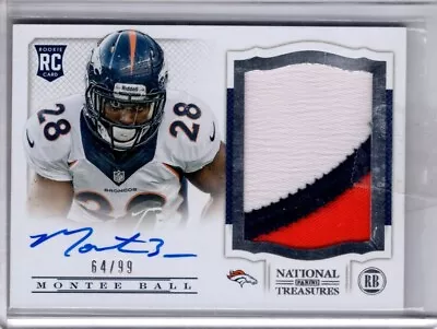 MONTEE BALL 2013 National Treasures Rookie Patch AUTO / AUTOGRAPH #d /99 • $9.99