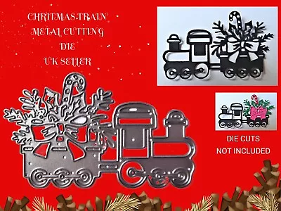 £3.90 • Buy Christmas Train Metal Cutting Die Holly Bow Candy Cane Xmas Craft Card Making UK