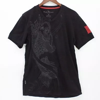 Vintage Marc Ecko Shirt Mens Black Koi Fish Y2k Art Graphic Size Medium M • $21.45