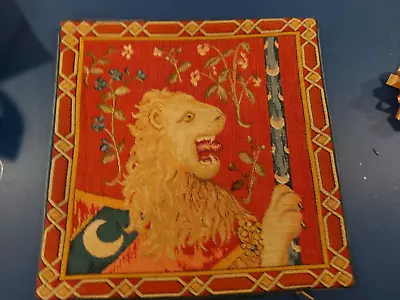 Le Lion Medieval Tapestry Pillow Cover • $35