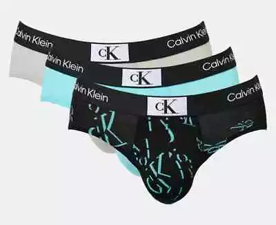 CALVIN KLEIN Men's 1996 Cotton Stretch Hip Briefs 3-Pack • $69.95