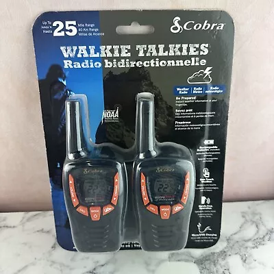 Cobra ACXT345 HD Two Way Walkie Talkies Set - Black • $29.99