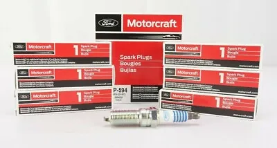 Set Of 6 OEM Motorcraft SP594 Ford CYFS12YRT3 Spark Plugs Replaces SP542 SP578 • $68.99