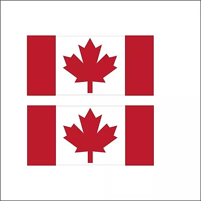 Canada Flags Canadian Quebec Ontario Alberta Maple Leaf (1 Pair) Stickers P677 • $4.99