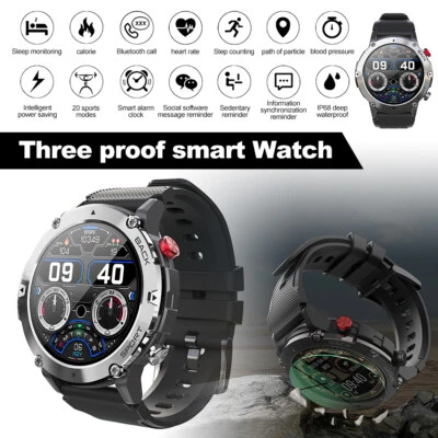 $48.99 • Buy Bluetooth Call Smart Watch Men Sports Heart Rate Blood Pressure Oxygen Monitor