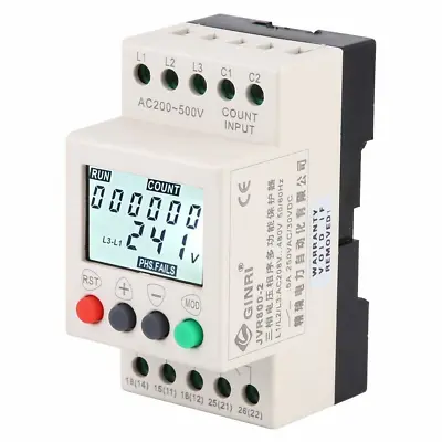 3 Phase Voltage Monitoring Sequence Relay JVR800-2 Voltage Protection Relay Unde • $50.12