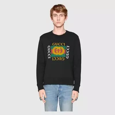 [Japan Used Fashion] Gucci Vintage Logo Sweat Trainer Black • $589.47