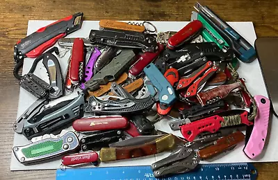 Lot Of TSA Folding Pocket Multi Tools 9+ LBS Variety Mix Knives Assorted TSA • $70