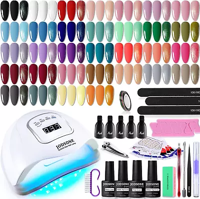 Gel Nail Polish Kit With U V Light 32 Colors Gel Polish Nail Kit Soak Off Gel Na • $25.77