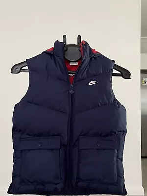 NEW Nike Puffer Jacket Hooded Navy Blue Kids Size M 140-150 • $30