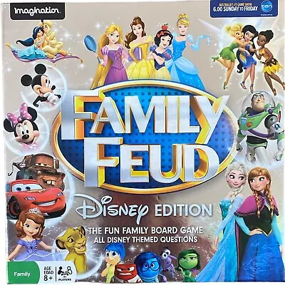 Family Feud Disney Edition The Fun Family Board Game 2016 All Themed COMPLETE • $34.99