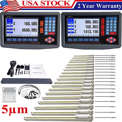2/3 Axis Digital Readout Linear Scale DRO Display 5μm For Bridgeport/Knee Mill • $53.42
