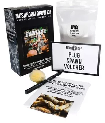 Organic Shiitake Mushroom Outdoor Log Kit • $44.99