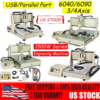 CNC 6040/6090 Router Engraving Machine 1500W USB /Parallel Port 3Axis/4Axis • $1099