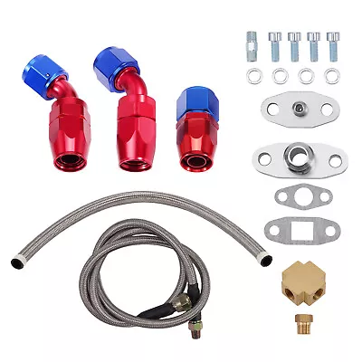 T3 T4 T3/T4 T70 T66 TO4E Turbo Oil Feed Line Oil Return Line Oil Drain Line Kits • $51.16