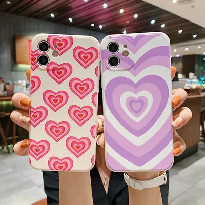 $15.99 • Buy Love Heart Silicone Phone Case For IPhone 13 12 11 Pro Xs Max X Xr 7 8 Plus Se