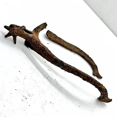 800-1200 AD Kievan Rus Find Medieval Iron Horse Spur Artifact Antiquity Broken • $14.95