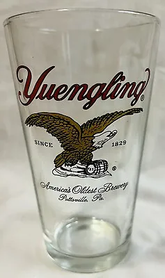 Vintage Yuengling America's Oldest Brewery 1829 Eagle Logo 16 Oz Beer Glass • $9.95